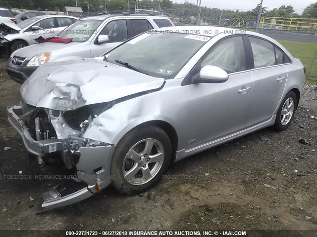 1G1PC5SB7D7269040 - 2013 CHEVROLET CRUZE LT SILVER photo 2