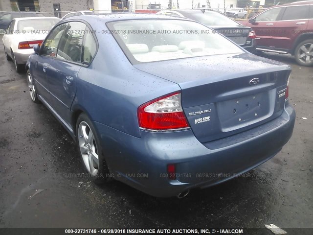 4S3BL616487220721 - 2008 SUBARU LEGACY 2.5I BLUE photo 3