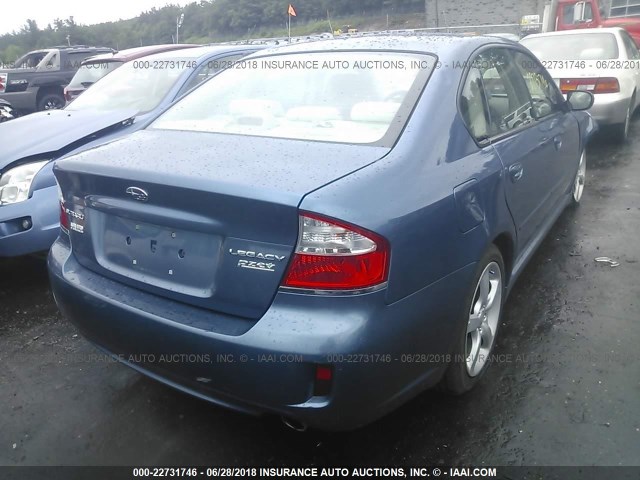 4S3BL616487220721 - 2008 SUBARU LEGACY 2.5I BLUE photo 4