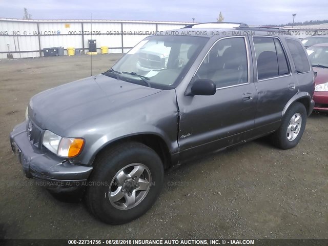 KNDJA723825123259 - 2002 KIA SPORTAGE GRAY photo 2