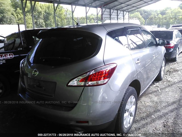 JN8AZ1MU6CW112160 - 2012 NISSAN MURANO S/SL/LE GRAY photo 4