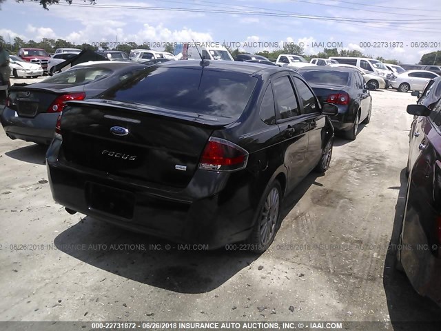 1FAHP3GN5BW142514 - 2011 FORD FOCUS SES BLACK photo 4