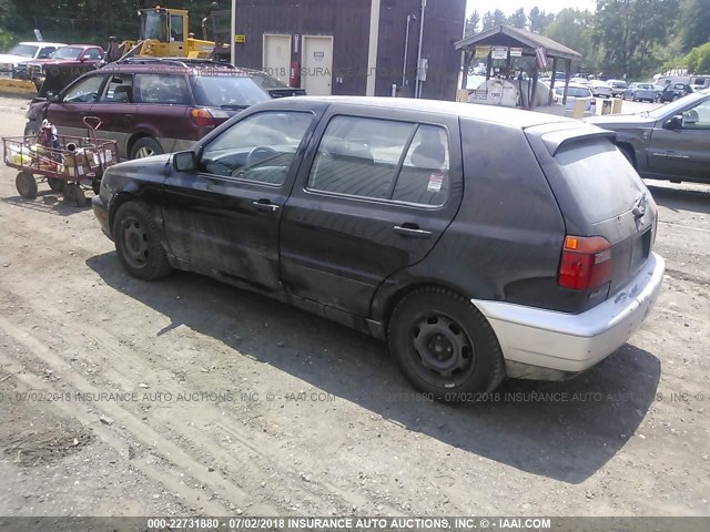 3VWFB81H2WM245179 - 1998 VOLKSWAGEN GOLF GL BLACK photo 3