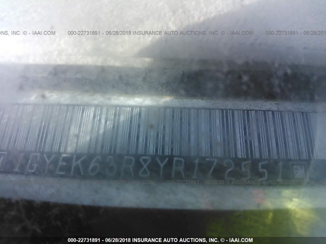 1GYEK63R8YR172551 - 2000 CADILLAC ESCALADE LUXURY Ağ foto 9