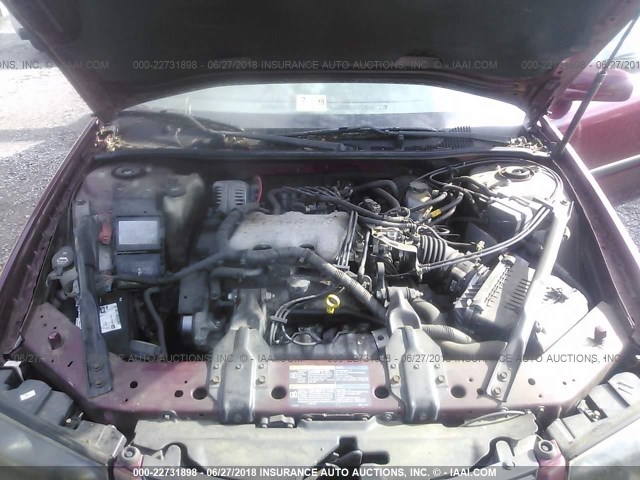 2G1WF52E259214623 - 2005 CHEVROLET IMPALA 勃艮第红 照片 10