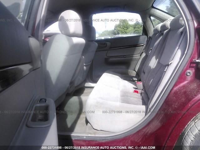 2G1WF52E259214623 - 2005 CHEVROLET IMPALA 勃艮第红 照片 8