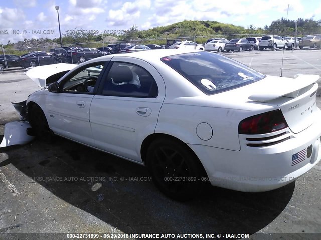 1B3EL76R93N526339 - 2003 DODGE STRATUS R/T WHITE photo 3