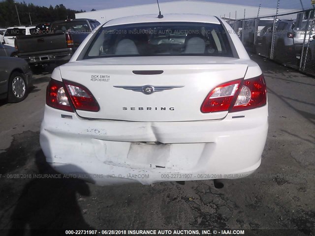 1C3LC56R28N262242 - 2008 CHRYSLER SEBRING TOURING WHITE photo 6