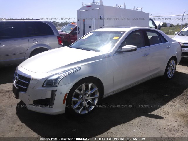 1G6AS5S31E0123920 - 2014 CADILLAC CTS PERFORMANCE COLLECTION WHITE photo 2