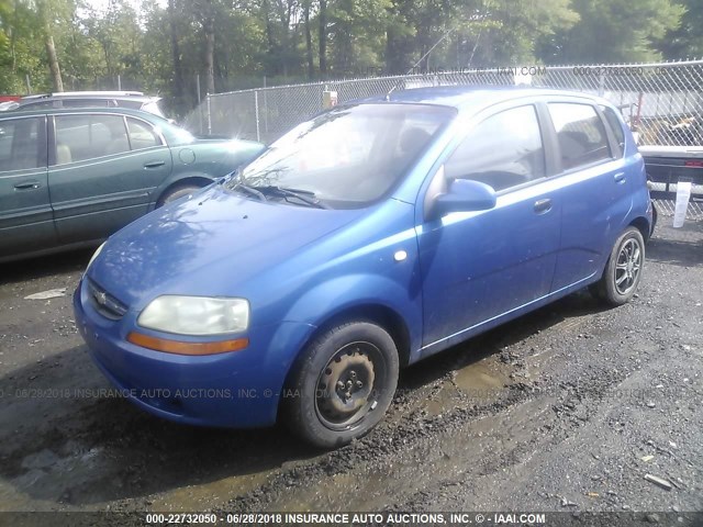 KL1TD66677B725746 - 2007 CHEVROLET AVEO LS BLUE photo 2