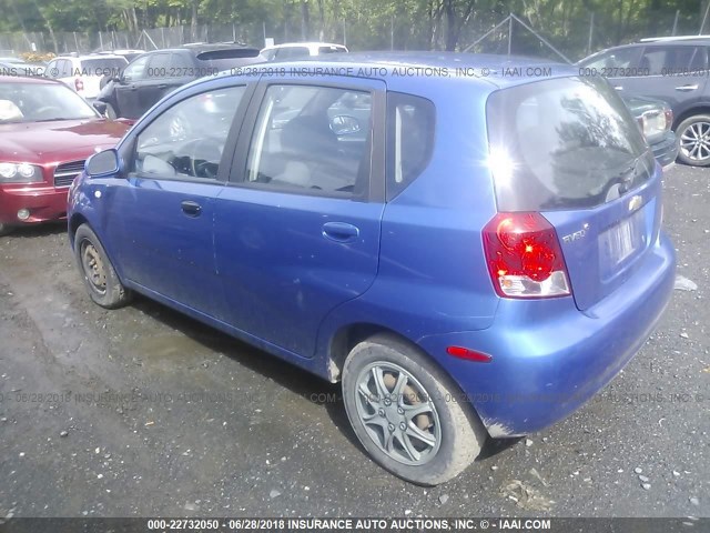 KL1TD66677B725746 - 2007 CHEVROLET AVEO LS BLUE photo 3