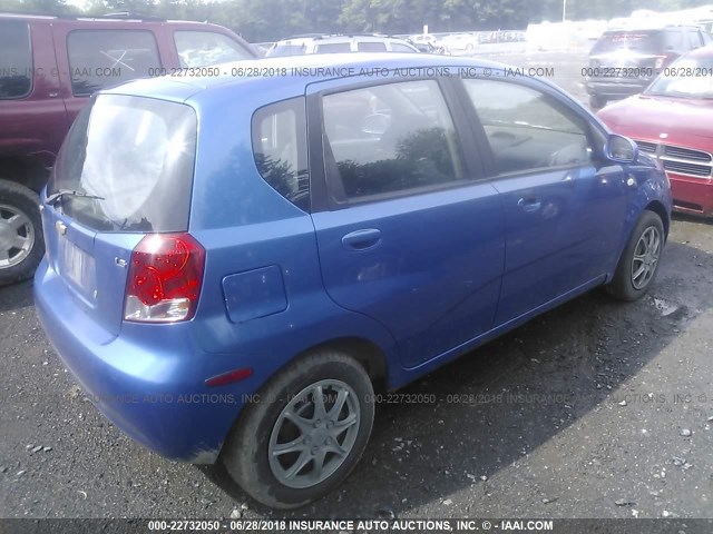 KL1TD66677B725746 - 2007 CHEVROLET AVEO LS BLUE photo 4