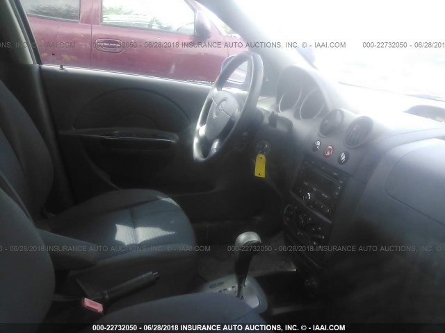 KL1TD66677B725746 - 2007 CHEVROLET AVEO LS BLUE photo 5