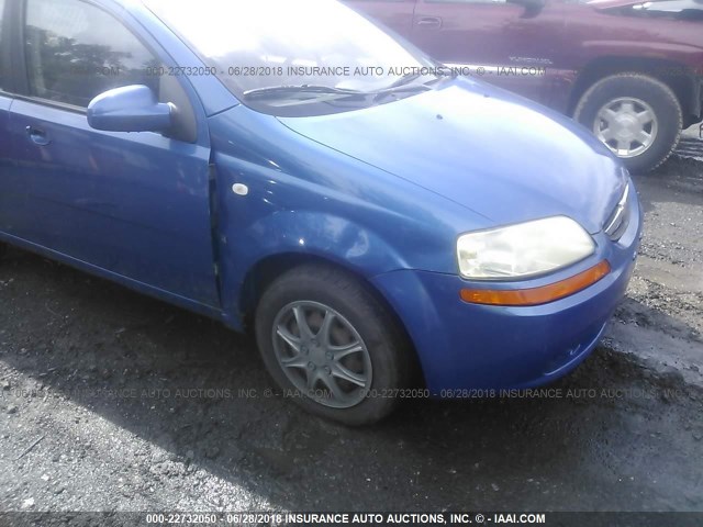 KL1TD66677B725746 - 2007 CHEVROLET AVEO LS BLUE photo 6