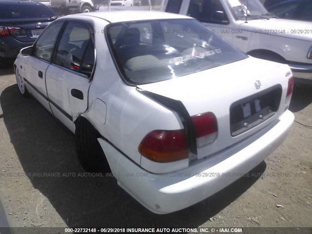 JHMEJ6577VS018310 - 1997 HONDA CIVIC LX WHITE photo 3