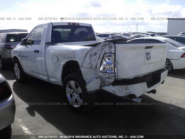 3C6JD6AT5CG162895 - 2012 DODGE RAM 1500 ST WHITE photo 3