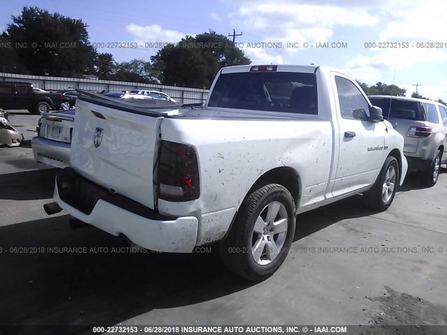 3C6JD6AT5CG162895 - 2012 DODGE RAM 1500 ST WHITE photo 4