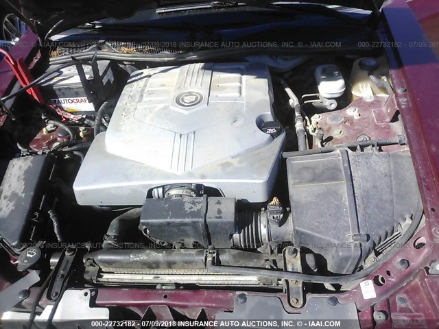 1G6DM577X40181736 - 2004 CADILLAC CTS RED photo 10