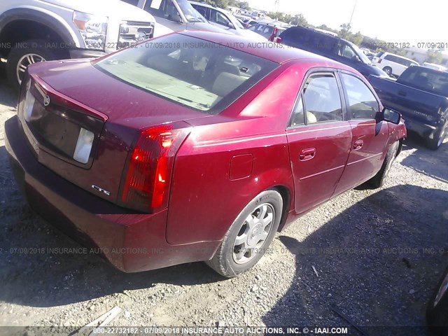 1G6DM577X40181736 - 2004 CADILLAC CTS RED photo 4
