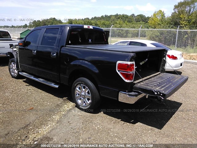 1FTEW1CM0DFB95867 - 2013 FORD F150 SUPERCREW 黑色 照片 3