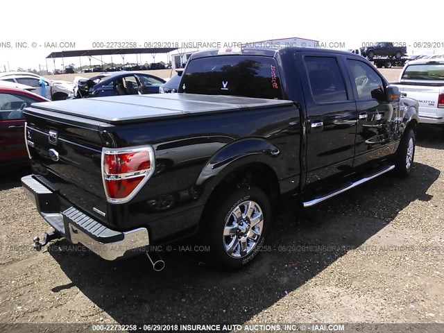 1FTEW1CM0DFB95867 - 2013 FORD F150 SUPERCREW 黑色 照片 4