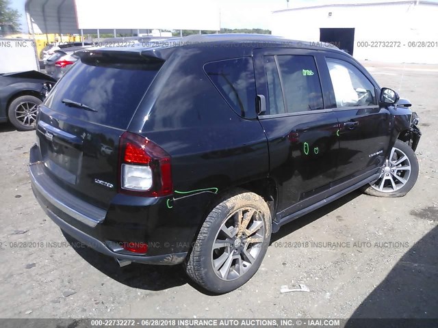 1C4NJDCBXFD333508 - 2015 JEEP COMPASS LIMITED BLACK photo 4