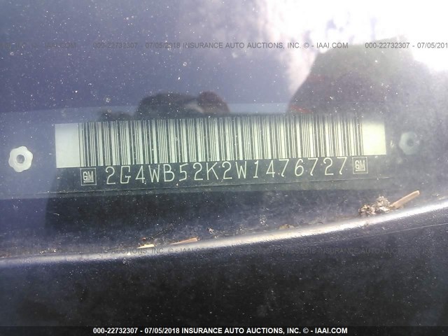 2G4WB52K2W1476727 - 1998 BUICK REGAL LS 勃艮第红 照片 9