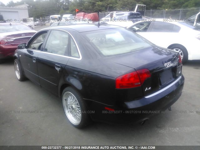 WAUDF78E47A227444 - 2007 AUDI A4 2.0T QUATTRO BLACK photo 3