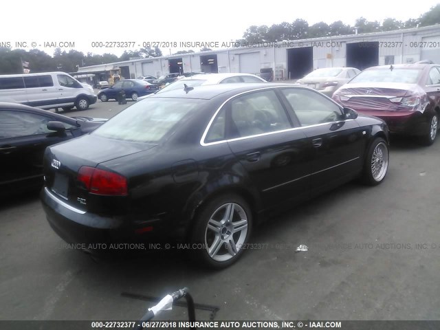 WAUDF78E47A227444 - 2007 AUDI A4 2.0T QUATTRO BLACK photo 4