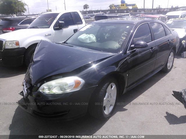 2G1WV58N981357694 - 2008 CHEVROLET IMPALA 50TH ANNIVERSARY BLACK photo 2