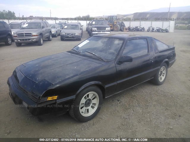 JJ3CC54H8HZ064407 - 1987 CHRYSLER CONQUEST  BLACK photo 2