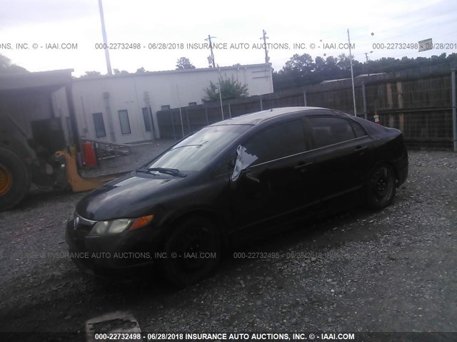 1HGFA16536L000423 - 2006 HONDA CIVIC LX BLACK photo 2