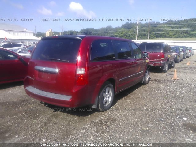 2D8HN54P78R704188 - 2008 DODGE GRAND CARAVAN SXT BURGUNDY photo 4