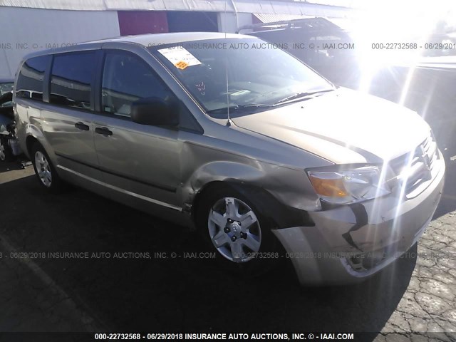 2D8HN44H88R669616 - 2008 DODGE GRAND CARAVAN SE GOLD photo 1