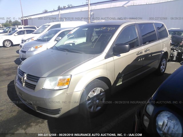 2D8HN44H88R669616 - 2008 DODGE GRAND CARAVAN SE GOLD photo 2