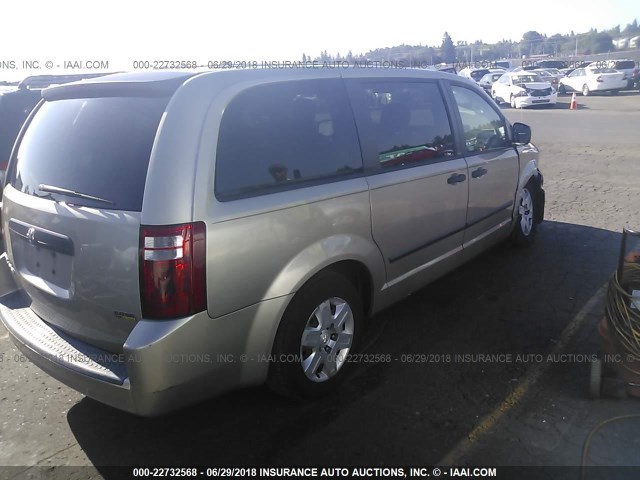 2D8HN44H88R669616 - 2008 DODGE GRAND CARAVAN SE GOLD photo 4