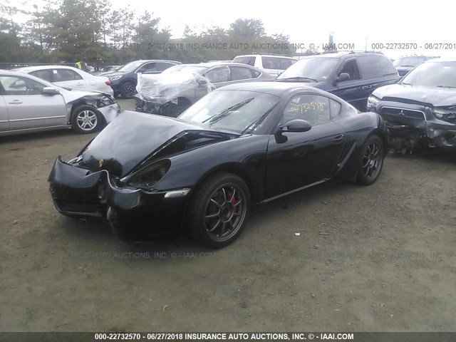 WP0AB29816U783110 - 2006 PORSCHE CAYMAN S BLACK photo 2