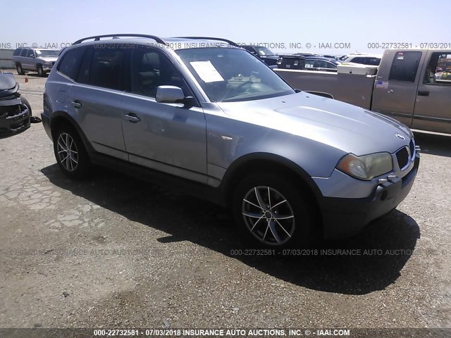 WBXPA734X4WB22151 - 2004 BMW X3 2.5I GRAY photo 1