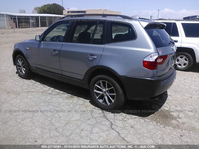 WBXPA734X4WB22151 - 2004 BMW X3 2.5I GRAY photo 3