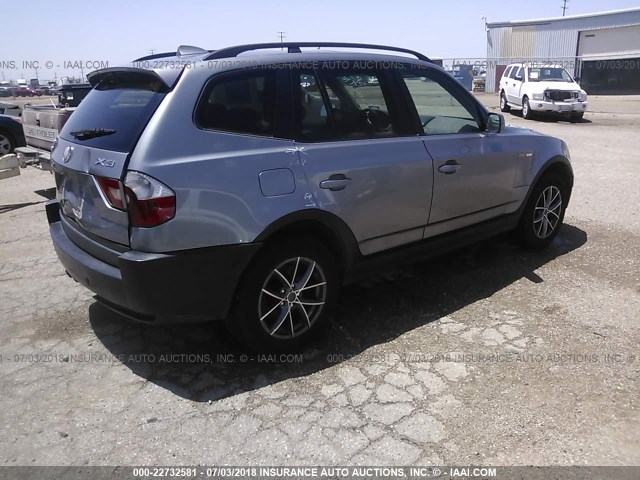 WBXPA734X4WB22151 - 2004 BMW X3 2.5I GRAY photo 4