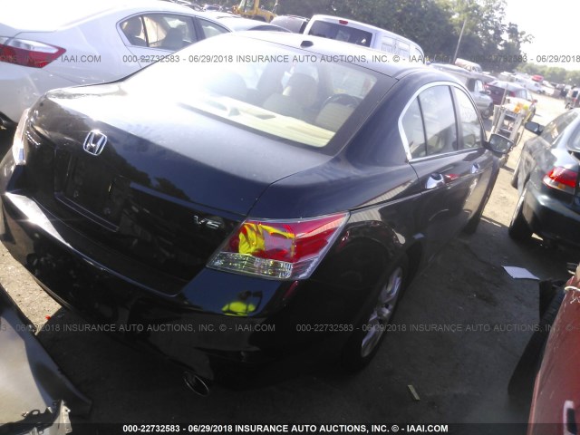 1HGCP36869A033018 - 2009 HONDA ACCORD EXL BLACK photo 4