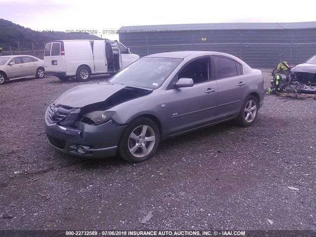 JM1BK123361446050 - 2006 MAZDA 3 S GRAY photo 2