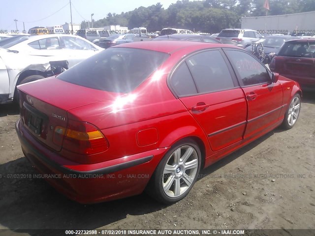 WBAAZ33433PH35366 - 2003 BMW 325 I RED photo 4