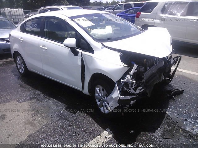 KNADN4A30D6099678 - 2013 KIA RIO EX/SX WHITE photo 1