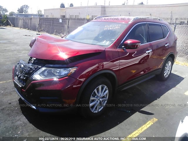 5N1AT2MT9JC765022 - 2018 NISSAN ROGUE S/SL RED photo 2