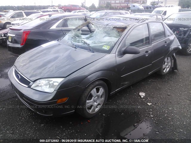 1FAHP34N57W346757 - 2007 FORD FOCUS ZX4/S/SE/SES GRAY photo 2