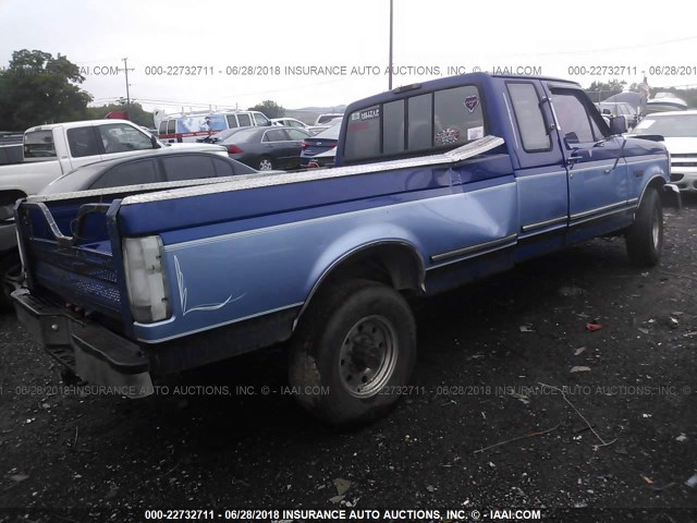 1FTHX25F7VEA15158 - 1997 FORD F250 BLUE photo 4