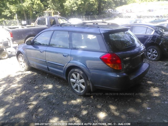 4S4BP62CX77320714 - 2007 SUBARU LEGACY OUTBACK 2.5I LIMITED BLUE photo 3