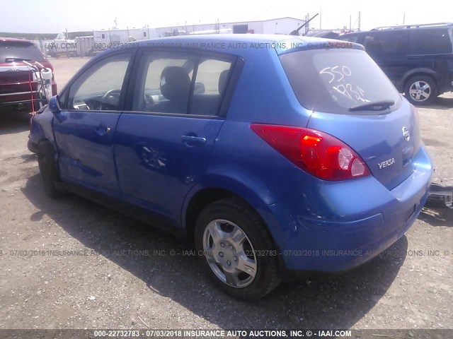 3N1BC13E98L379451 - 2008 NISSAN VERSA S/SL BLUE photo 3