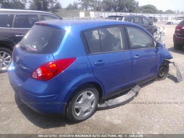 3N1BC13E98L379451 - 2008 NISSAN VERSA S/SL BLUE photo 4